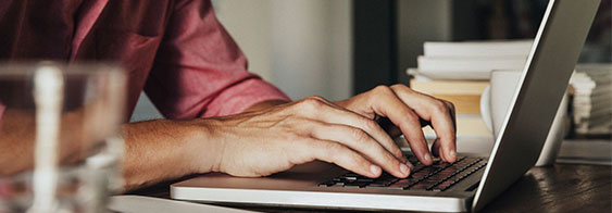 Person working on their computer.