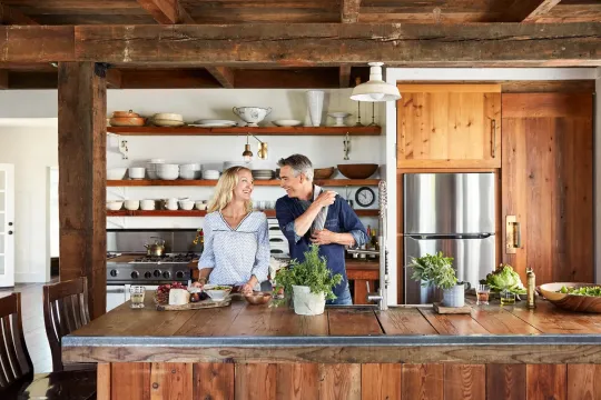 Man and woman in kitchen