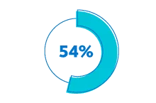 Icon showing 54% out of 100%. Icon showing 54% out of 100%.