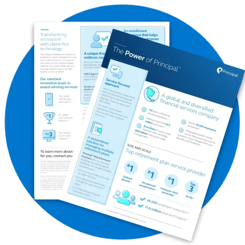 A screenshot of Power of Principal brochure.