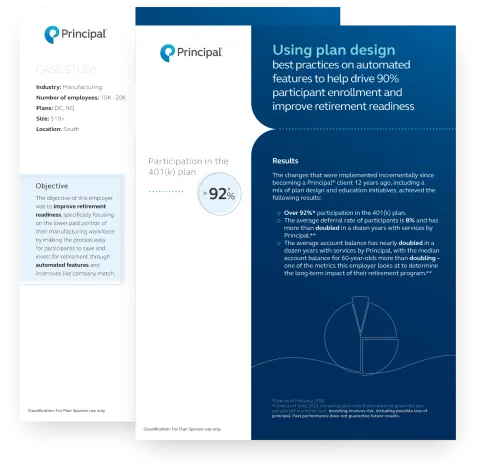 Screenshot of the client success story PDF
