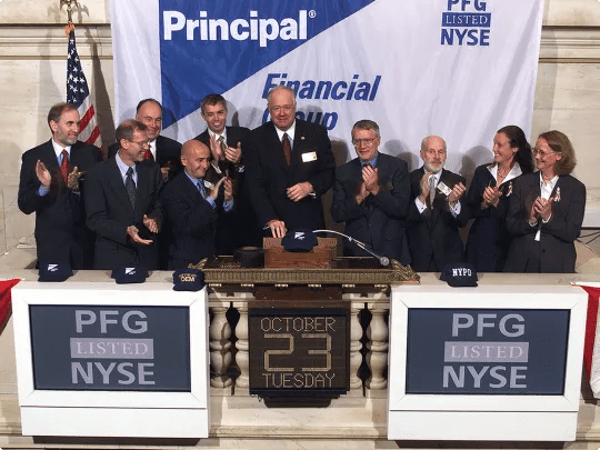 Principal employees on the day the company went public