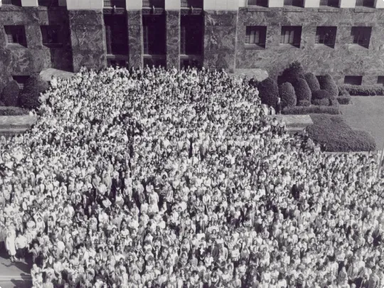 100th anniversary photo of Bankers Life employees