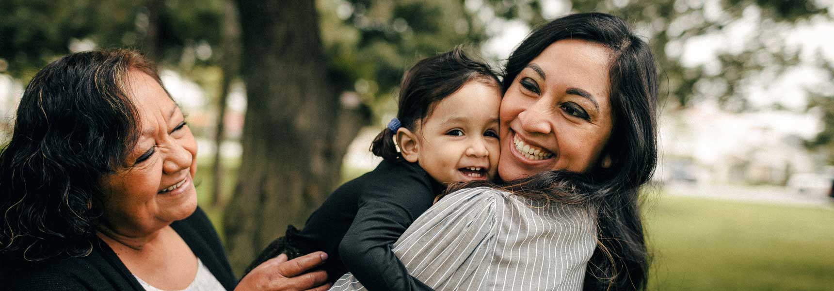 Photo of a mother, child, and grandmother.