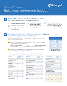 Thumbnail of the financial goals worksheet that you can download.
