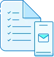 Phone displaying a message. A planning document showing a checklist of items. Phone displaying a message. A planning document showing a checklist of items.