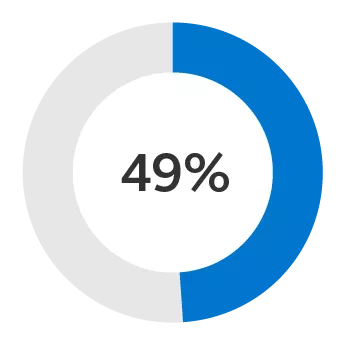 Graphic showing 49%
