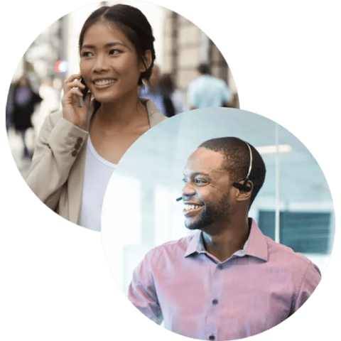 Advisor talking to a client on the phone. Advisor talking to a client on the phone.