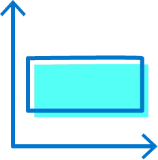 Graph with two axis that remains constant over time.