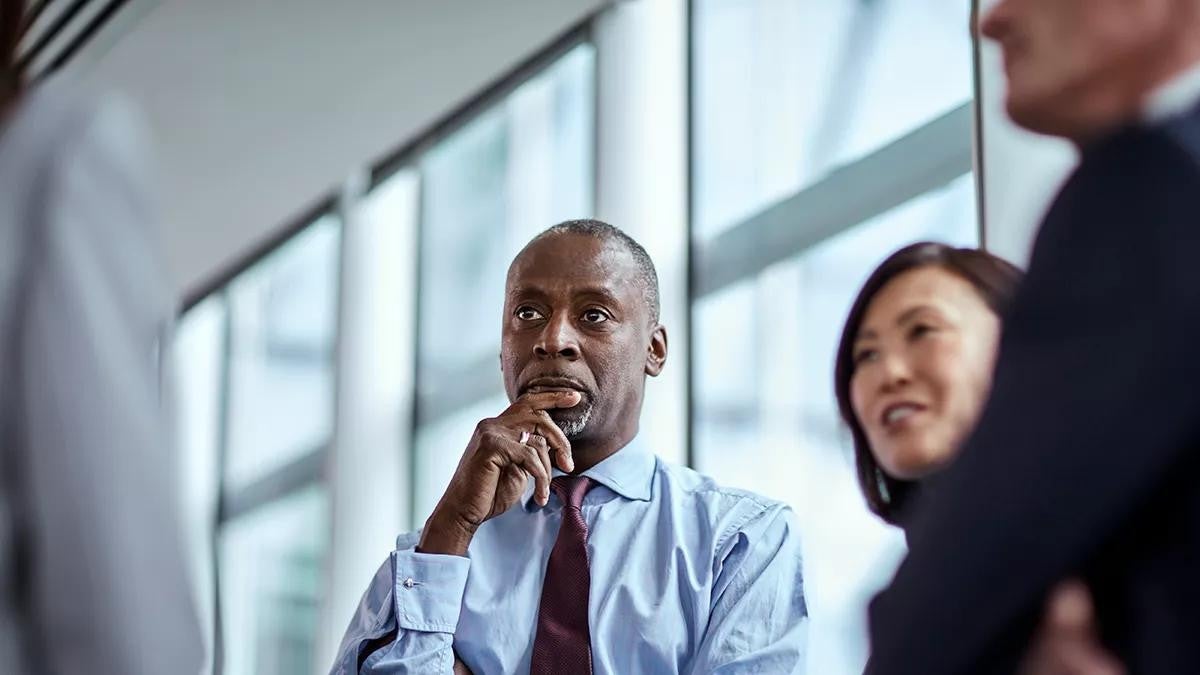 Business owners working in an office