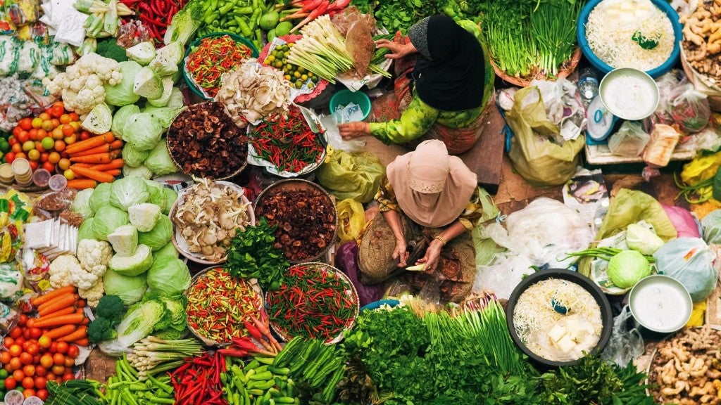 Colorful food for sale at a street side market