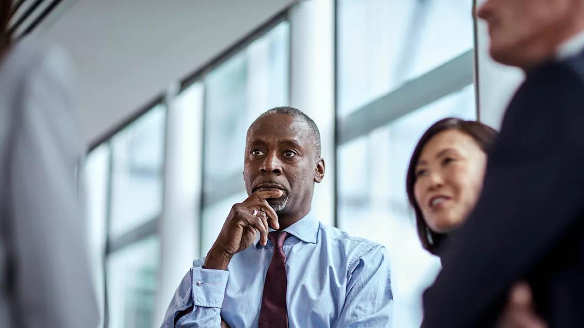 Business owners working in an office