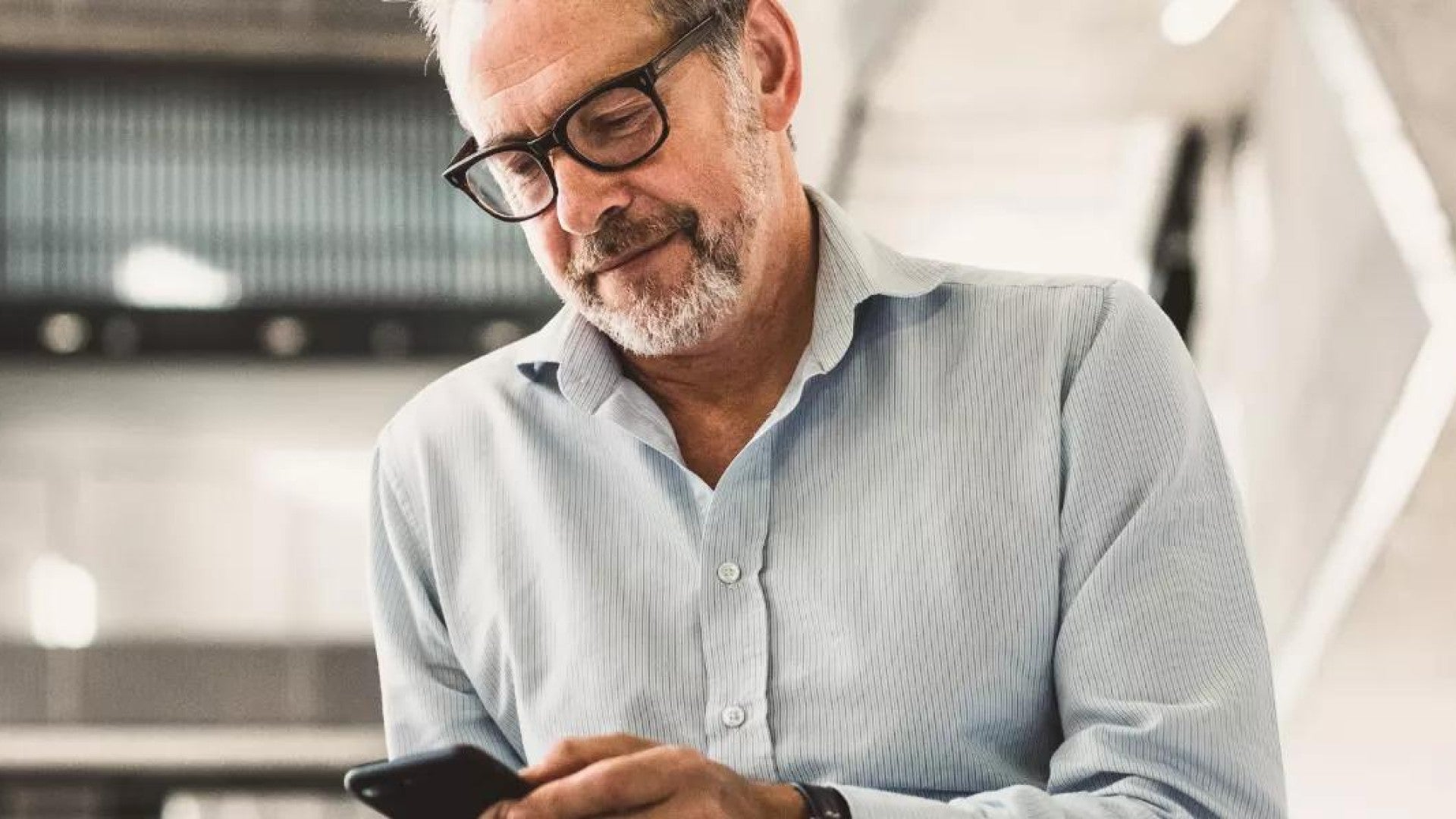 Businessman using smartphone